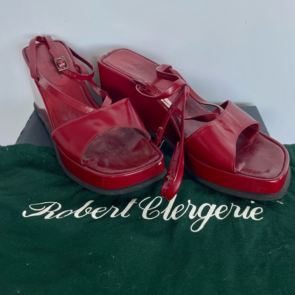 Robert Clergerie Red Platform Sandals